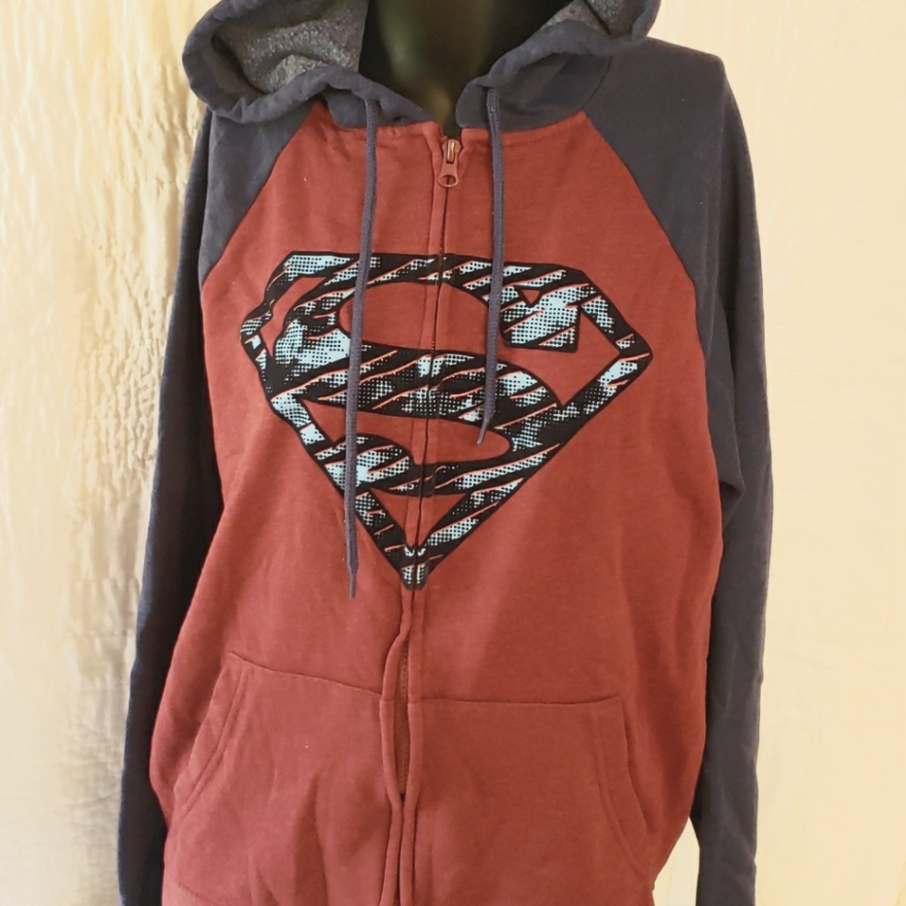 Mens Superman zip up hoodie